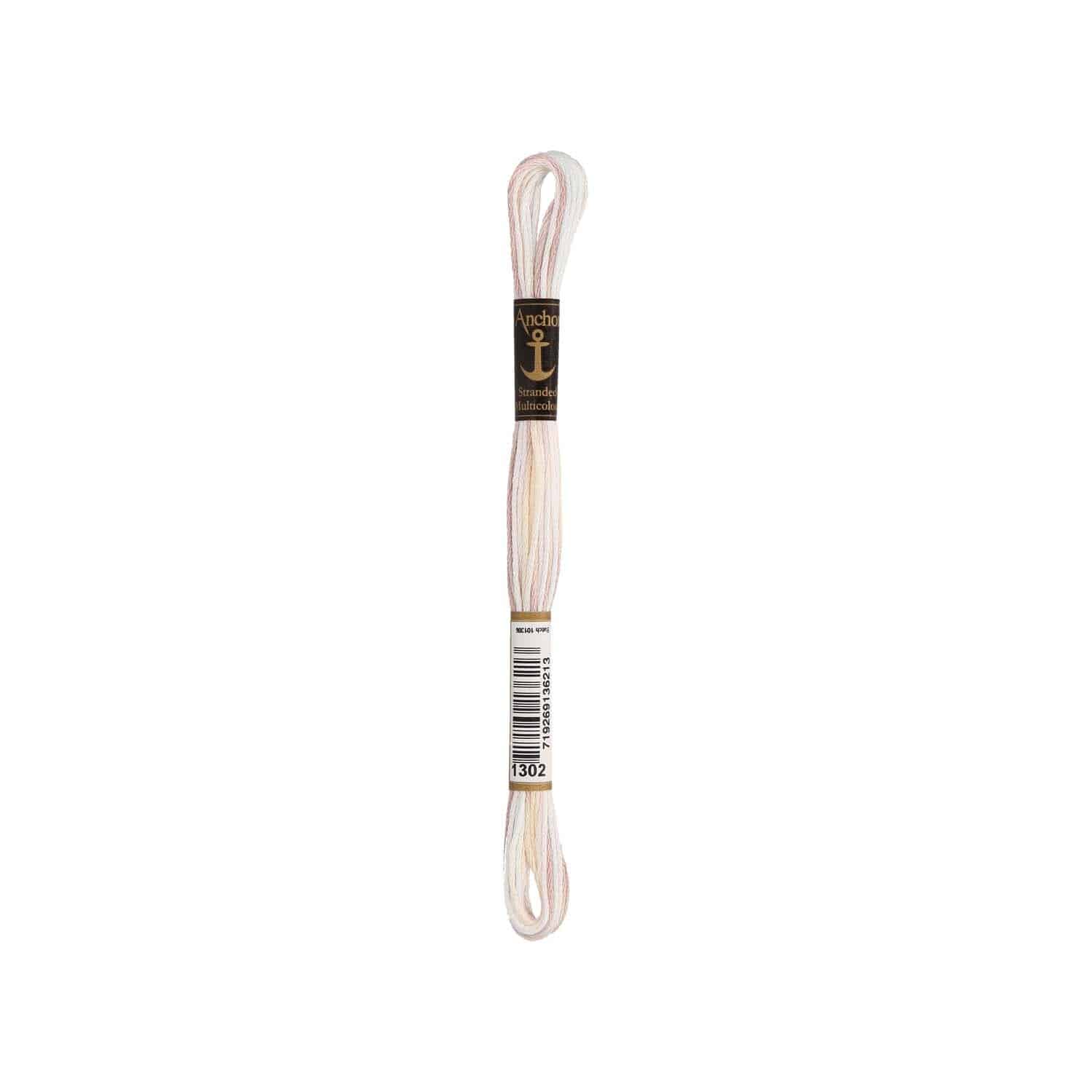 Anchor Coats Sticktwist multicolor 8m 01302 Weiß Marble