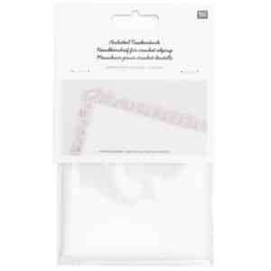 Rico Design Anhäkeltaschentuch mit gerade Kante 25x25cm
