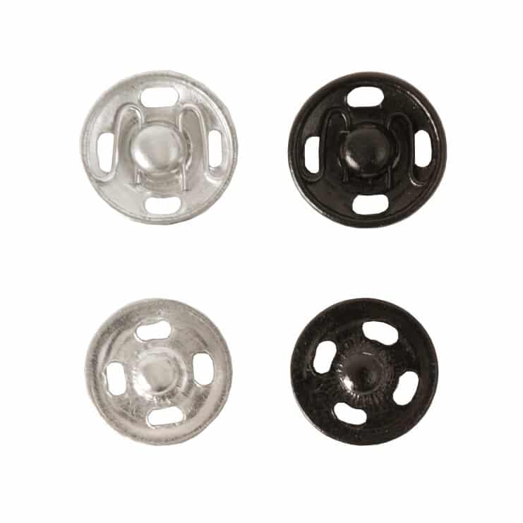 Rico Design Druckknöpfe Mix Silber-Schwarz