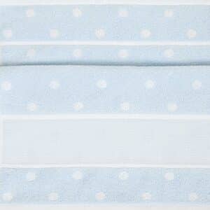 Rico Design Duschtuch mit weißen Punkten 70x140cm Blau-Weiß