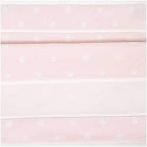 Rico Design Duschtuch mit weißen Punkten 70x140cm Rosa-Weiß