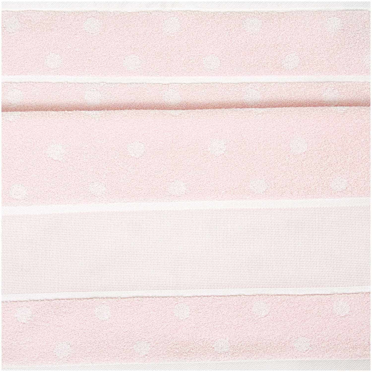 Rico Design Duschtuch mit weißen Punkten 70x140cm Rosa-Weiß
