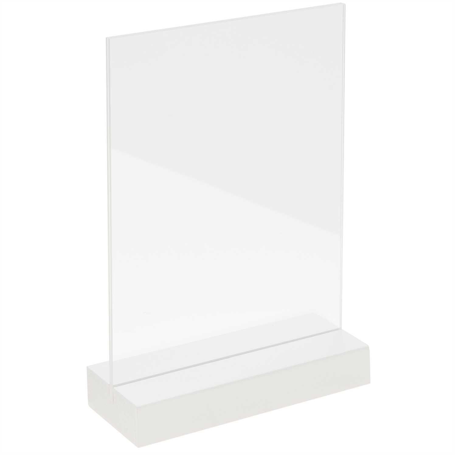 Rico Design Holzaufsteller mit doppelter Acrylscheibe 10x15cm Weiß
