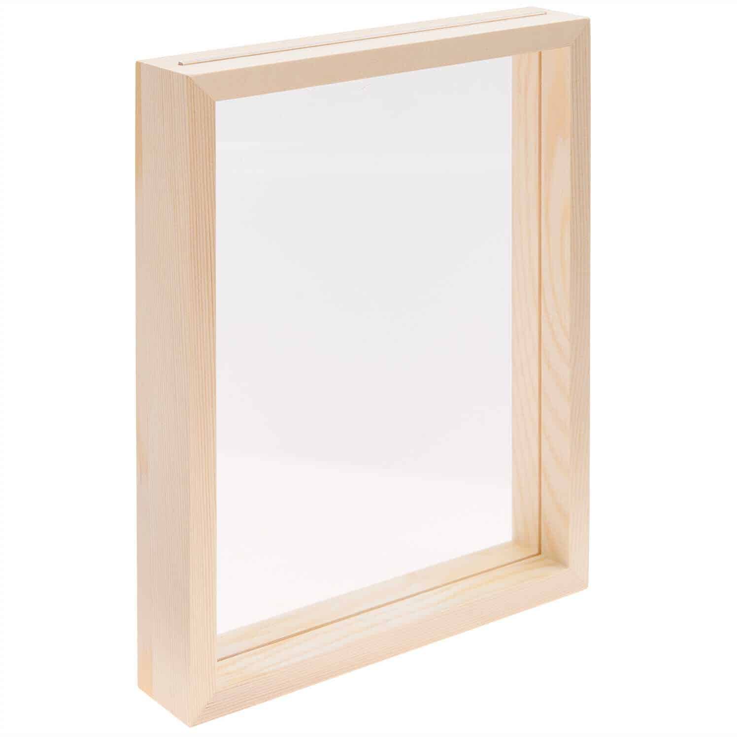 Rico Design Holzrahmen mit doppelter Acrylscheibe natur 20x25cm Natur