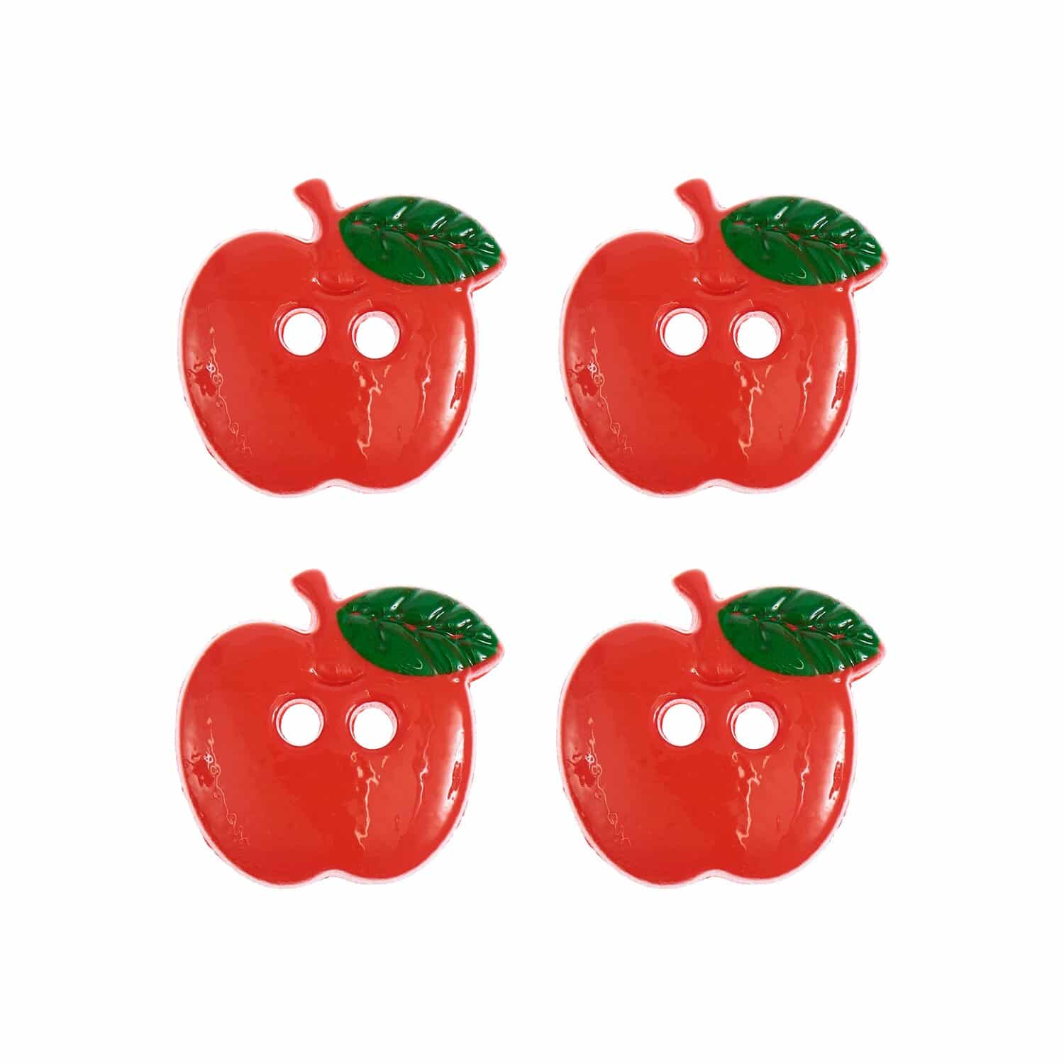 Rico Design Knöpfe Apfel Rot