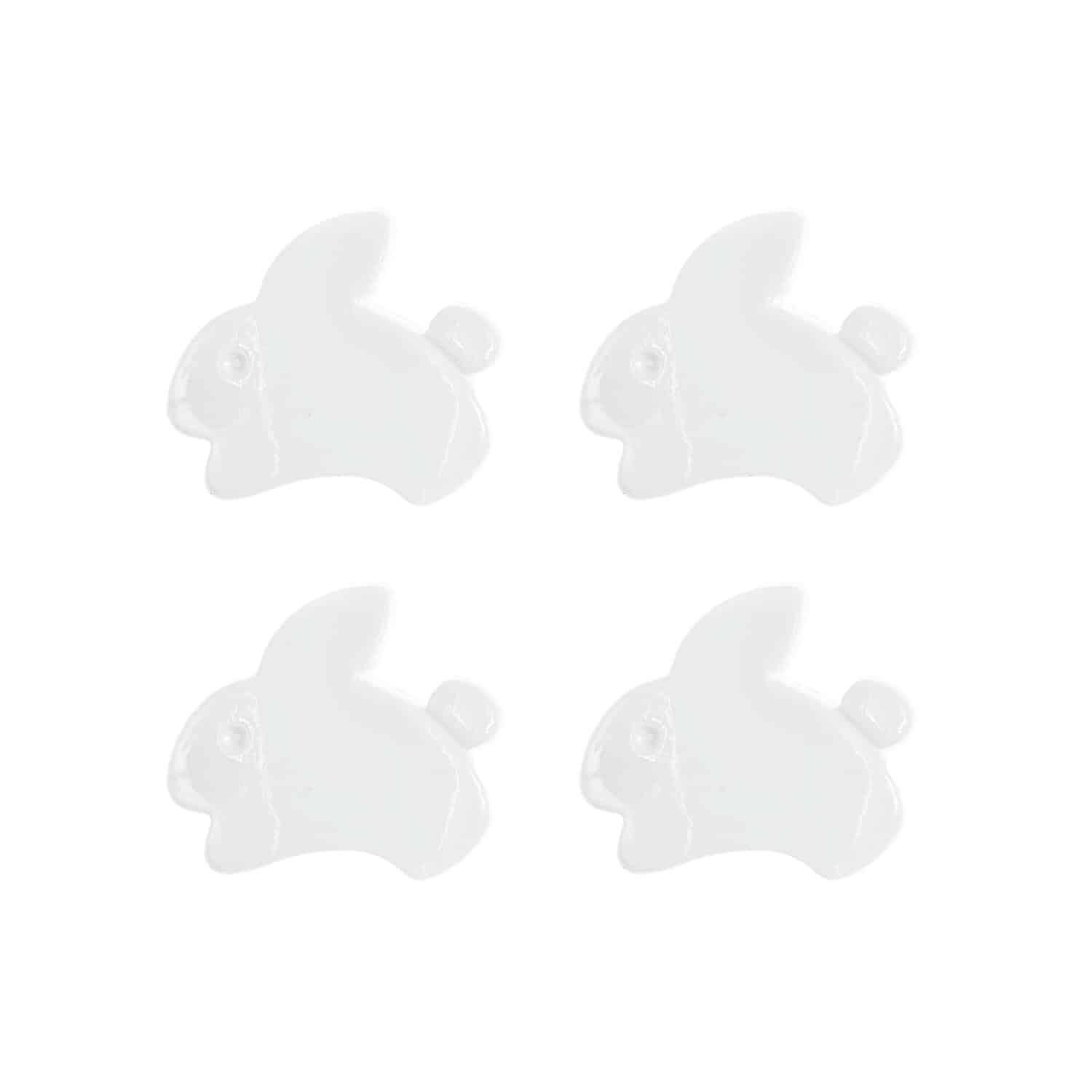 Rico Design Knöpfe Häschen Weiß