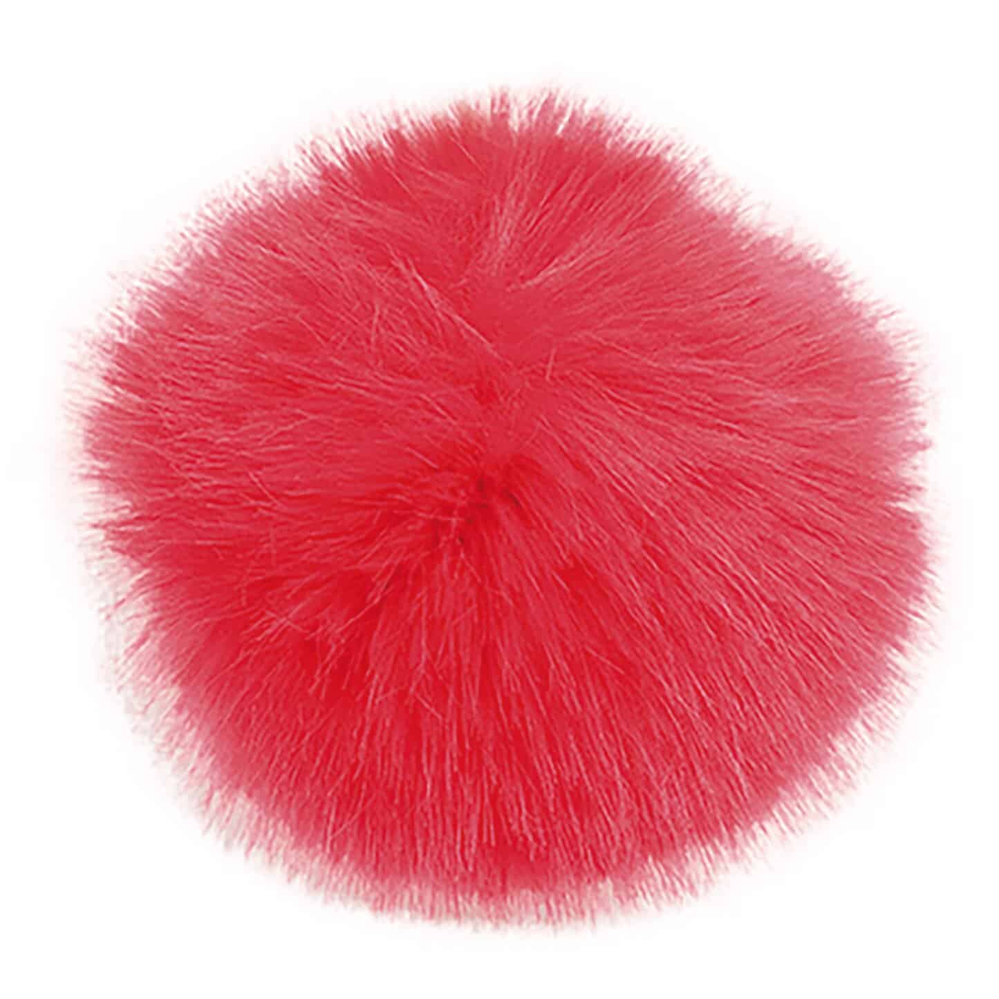Rico Design Kunstfellbommel 10cm Rot