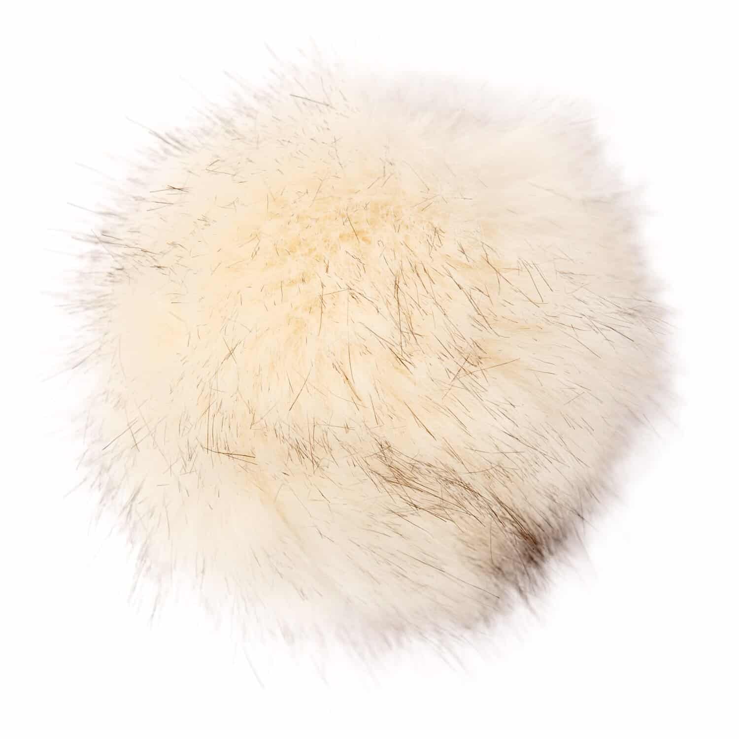 Rico Design Kunstfellbommel Premium creme-schwarz 10cm