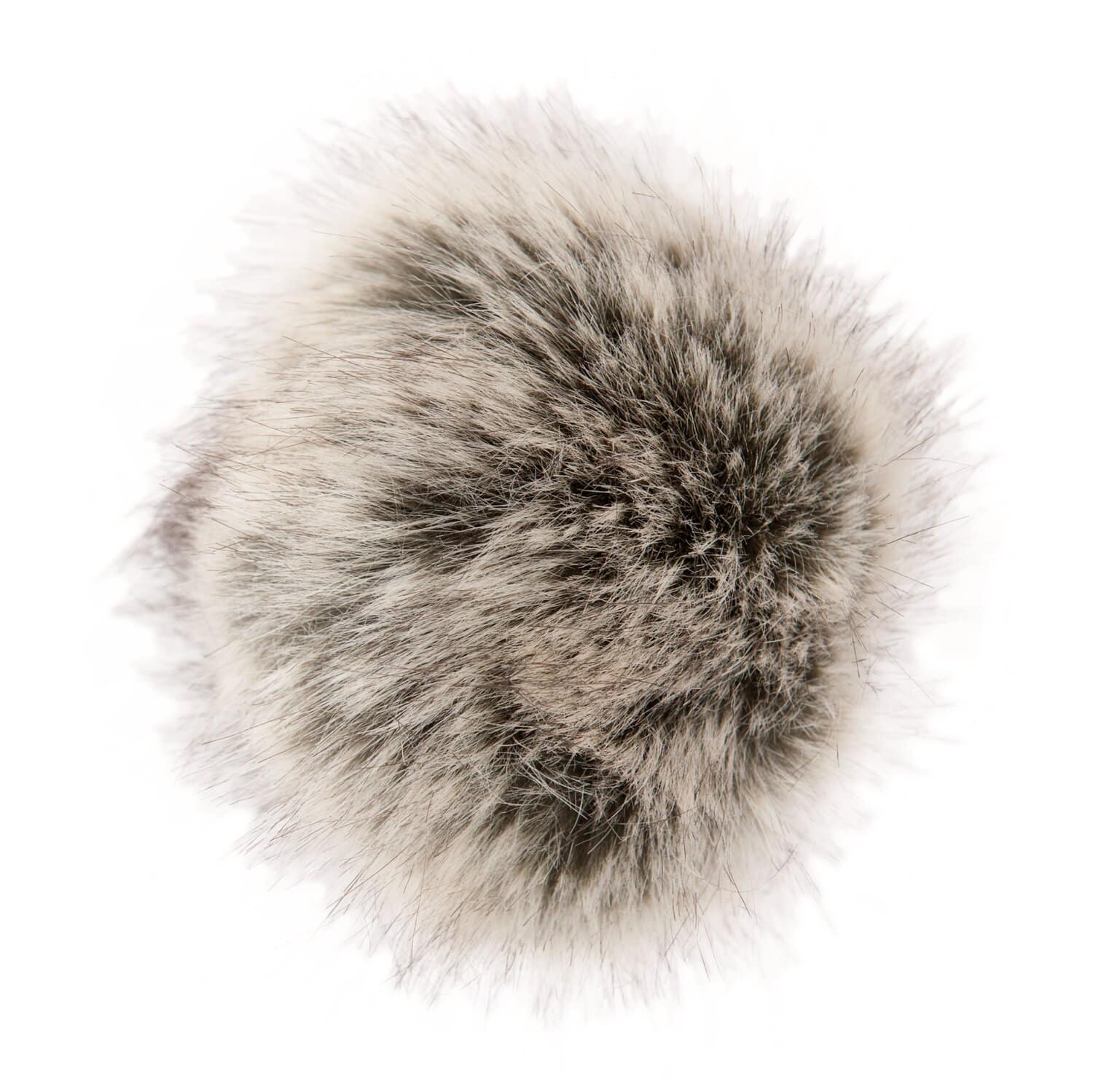 Rico Design Kunstfellbommel Premium schwarz-natur 10cm