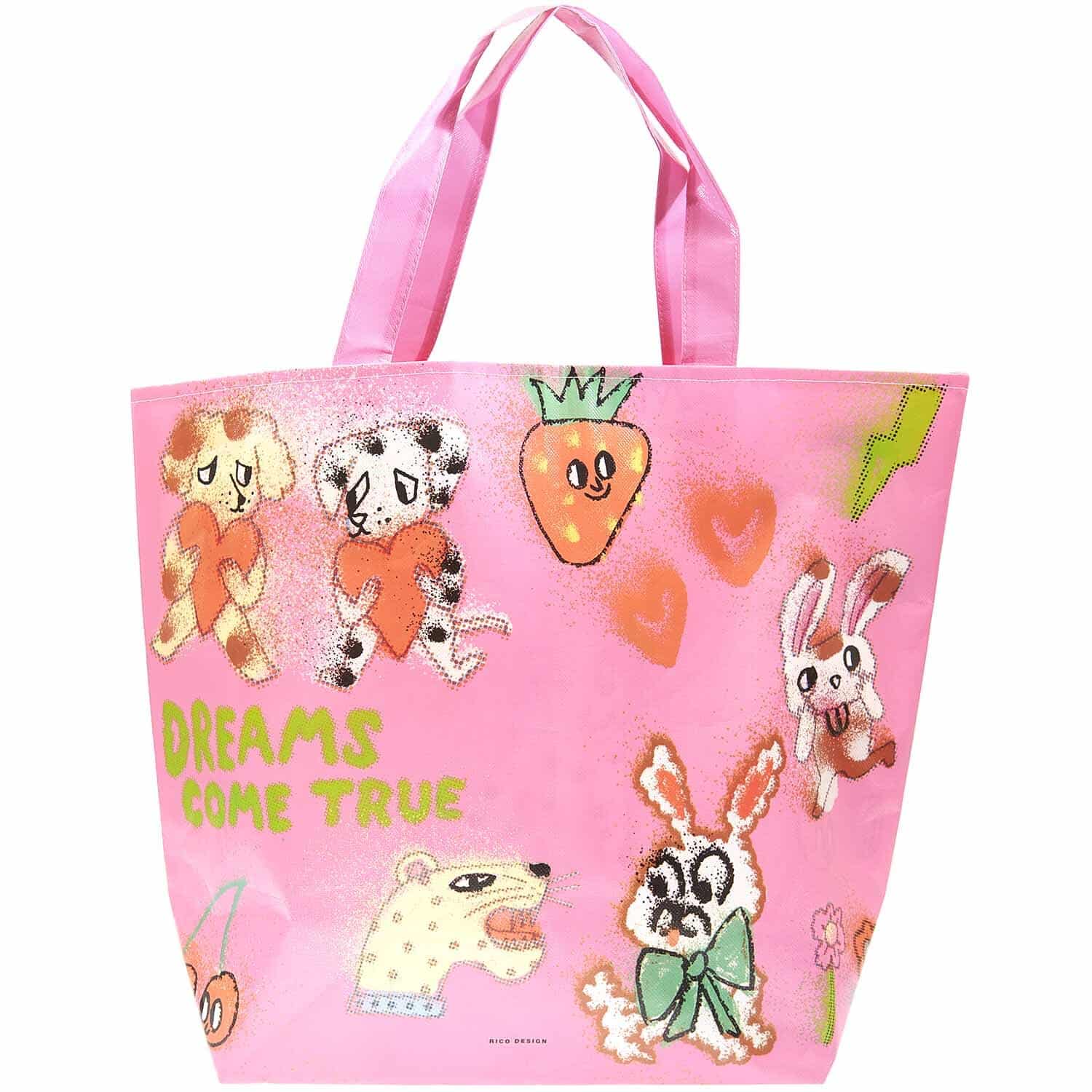 Rico Design Paper Poetry Shopper Airbrush rosa 54x43x20cm