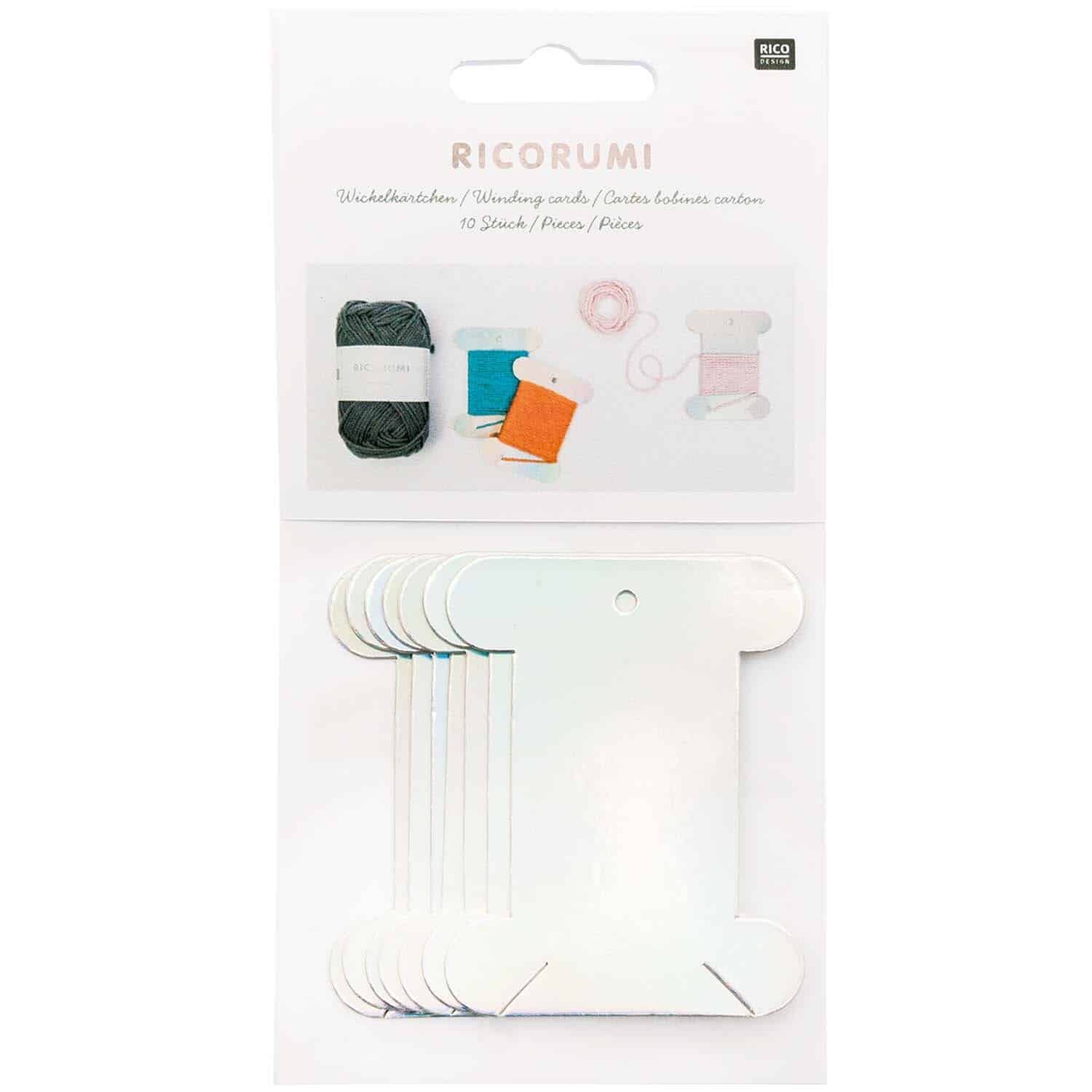 Rico Design Ricorumi Wickelkärtchen irisierend 50x70mm 10 Stück