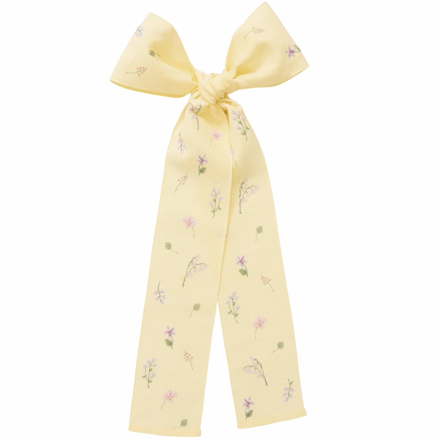 Rico Design Stickpackung Gezählter Kreuzstich Schleife Wiesenblumen Hellgelb