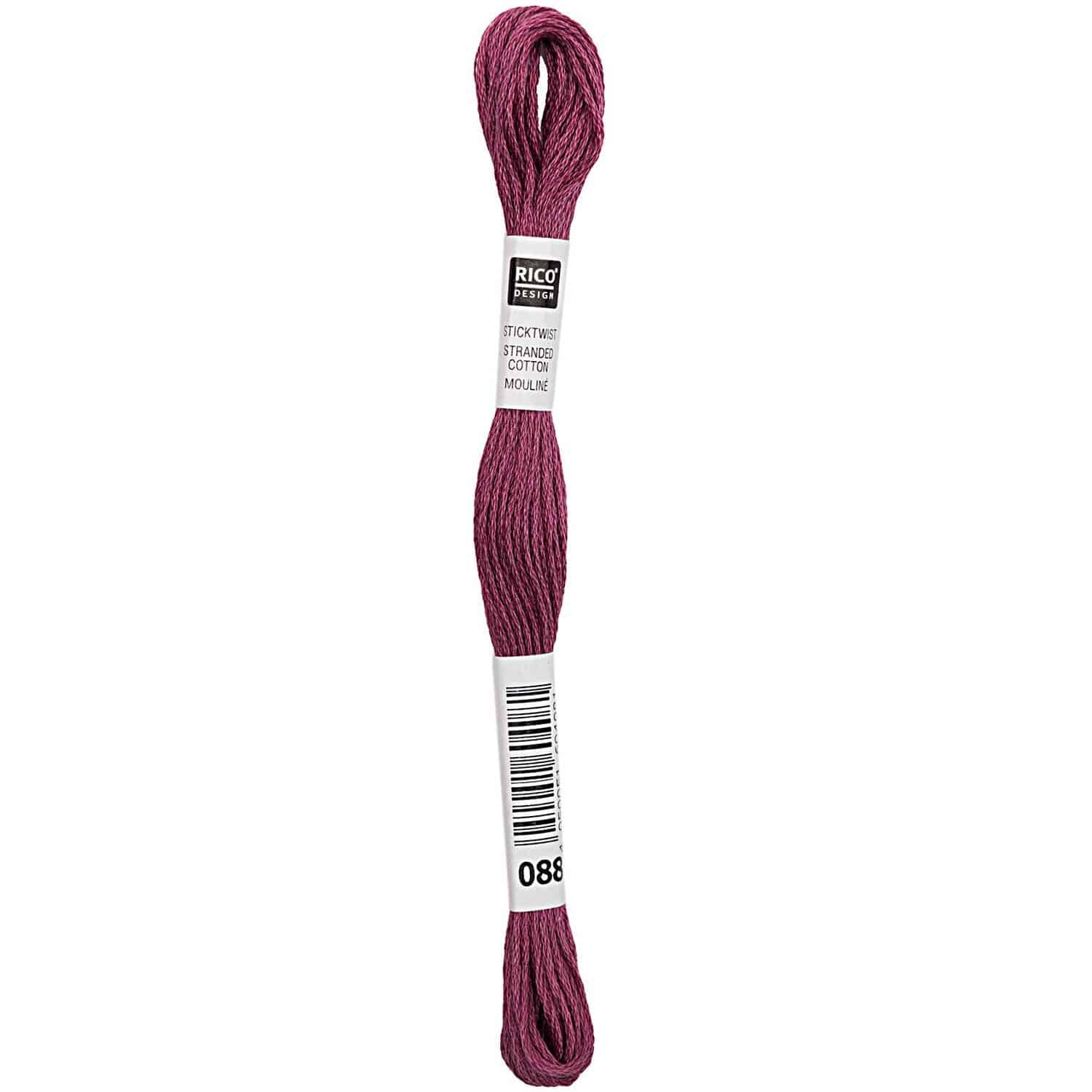 Rico Design Sticktwist 8m 088 Weinrot