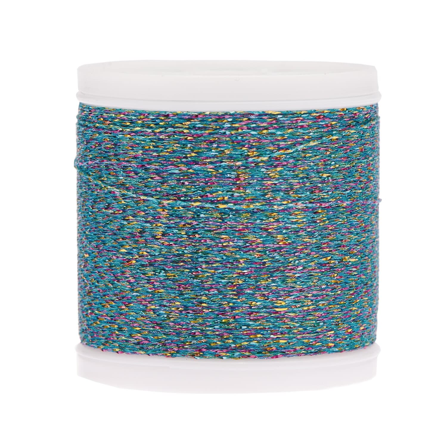 Rico Design Sticktwist Metallic No. 40 Rainbow 200m Blau