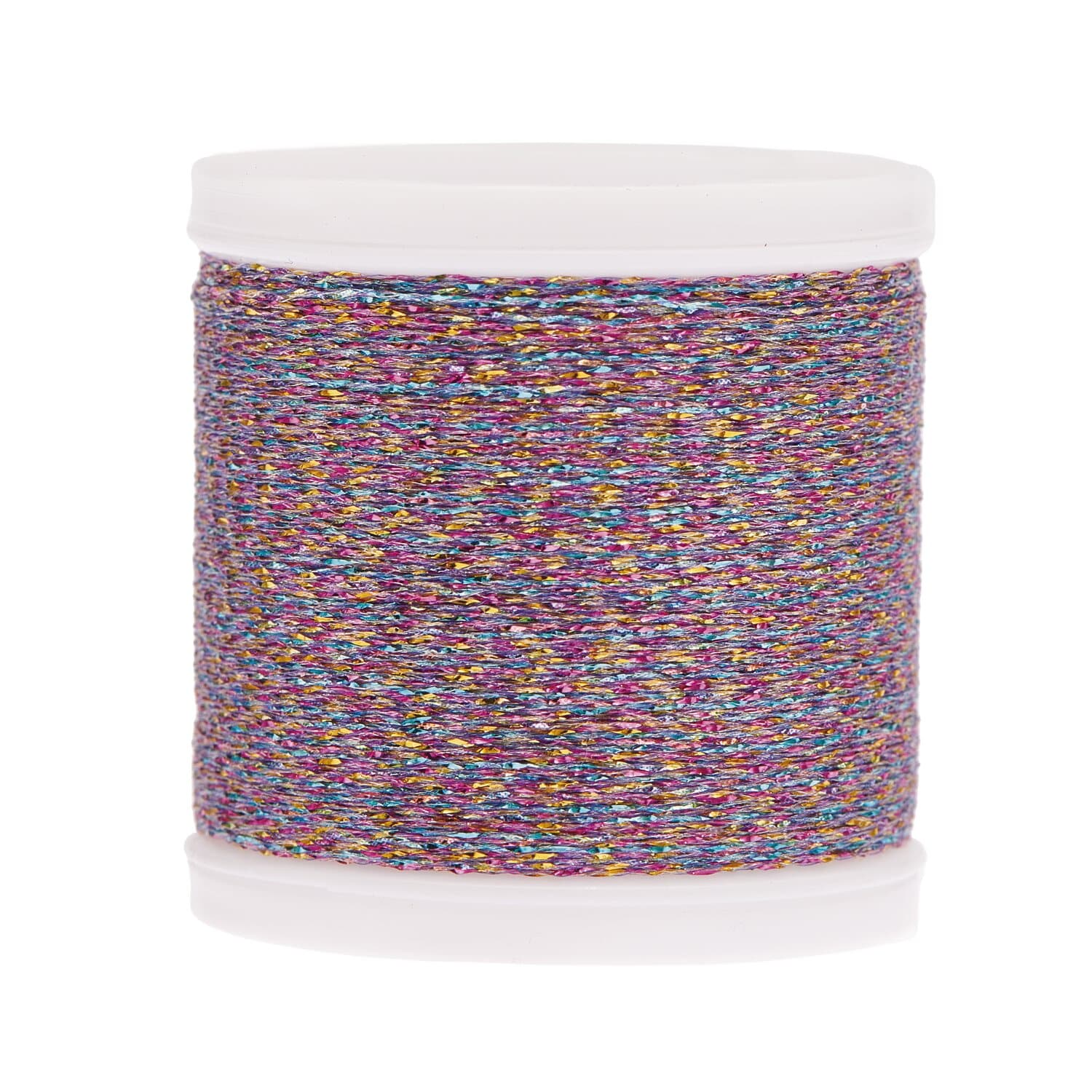 Rico Design Sticktwist Metallic No. 40 Rainbow 200m Pink