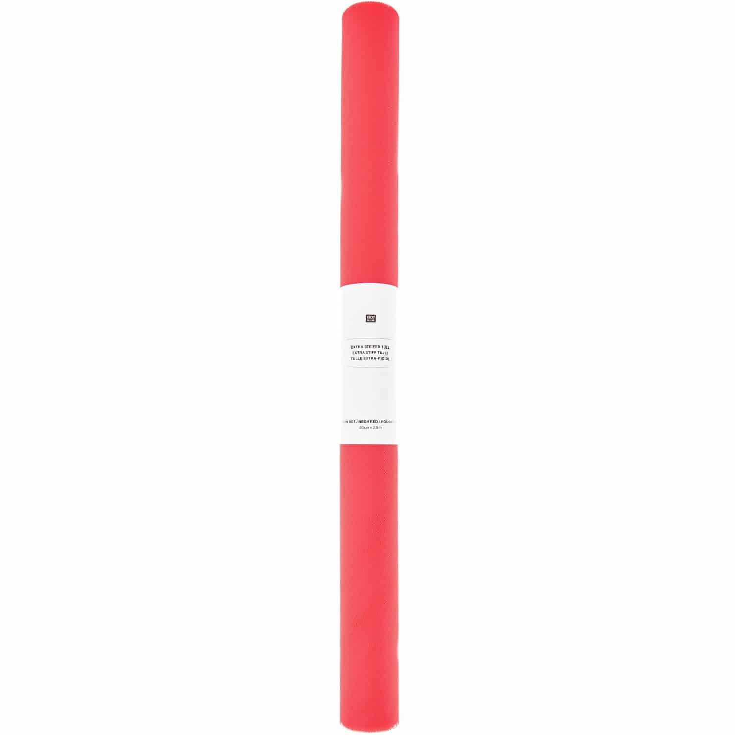 Rico Design Tüll extra steif Neon Rot