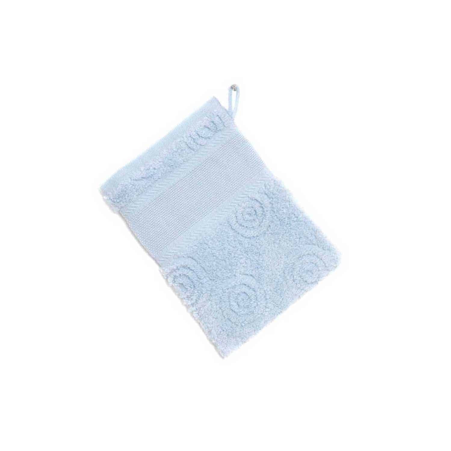 Rico Design Waschhandschuh Kreise 15x21cm Eisblau