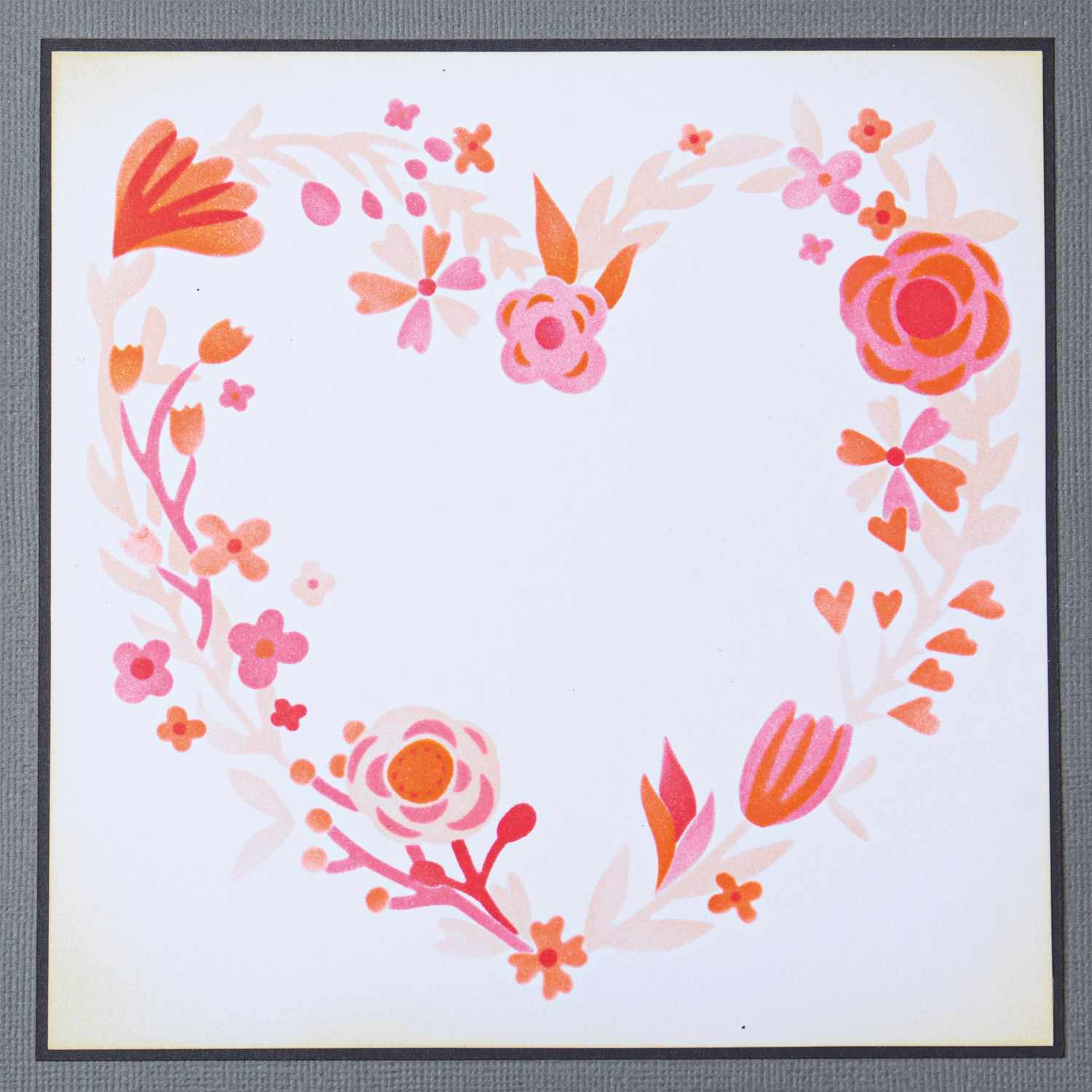 Sizzix Layered Stencils Heart Wreath by Olivia