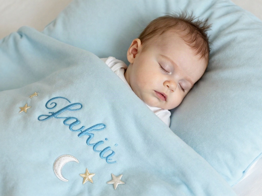 Babydecke besticken