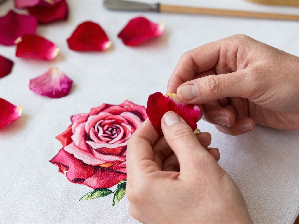 Blumen sticken