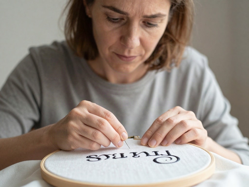 Buchstaben sticken
