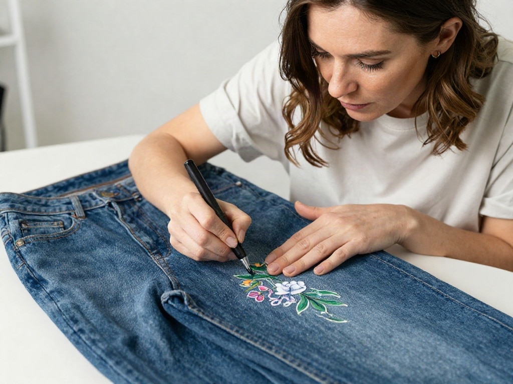 Jeans besticken