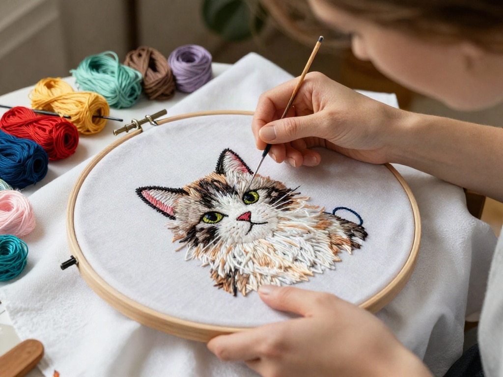 Katze sticken