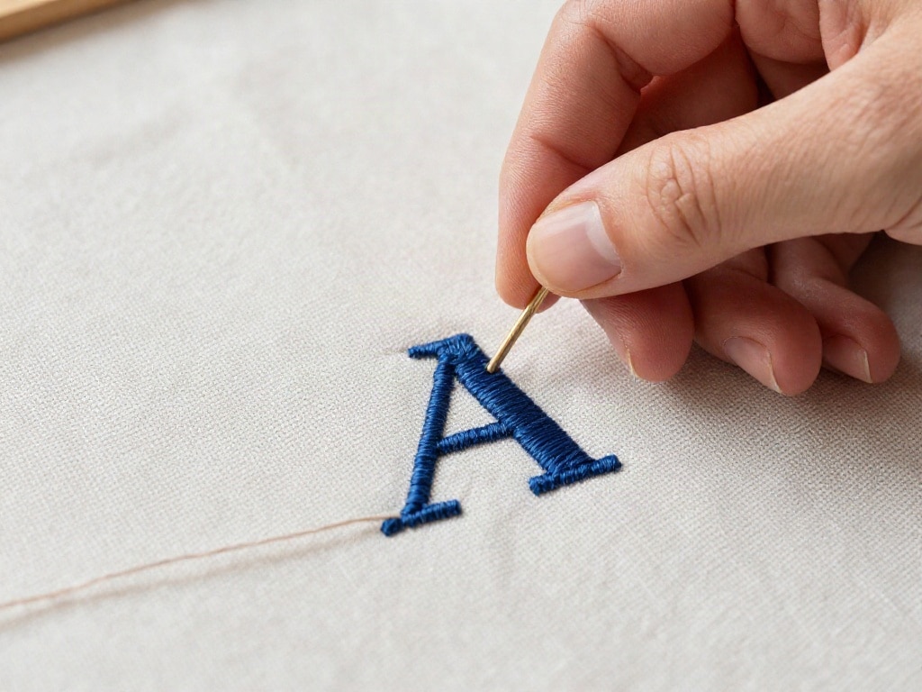 kleine Buchstaben sticken