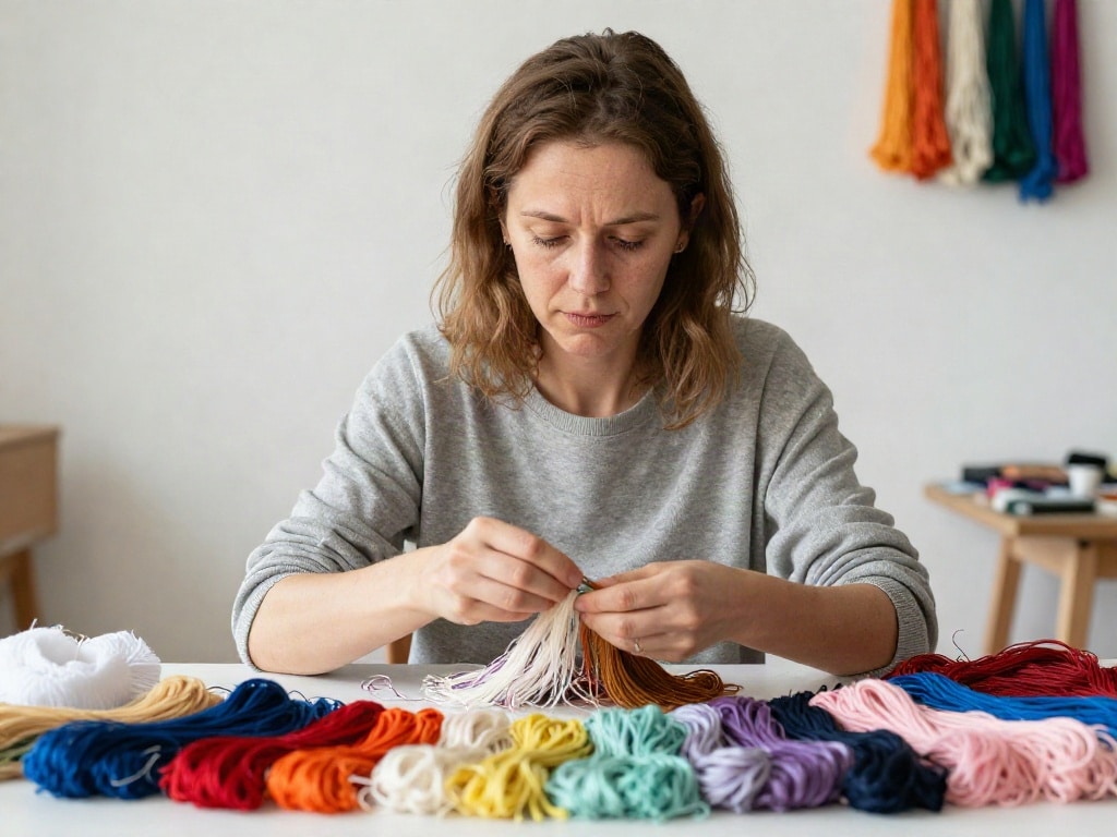 Stickgarn Reste verwenden