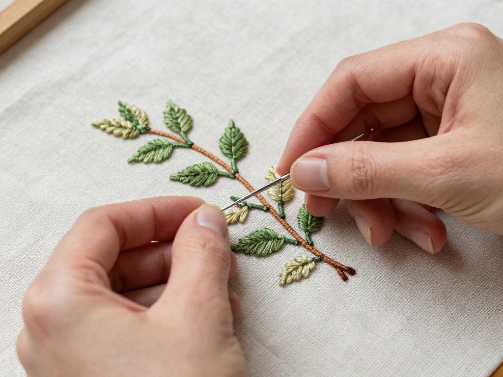Stielstich sticken