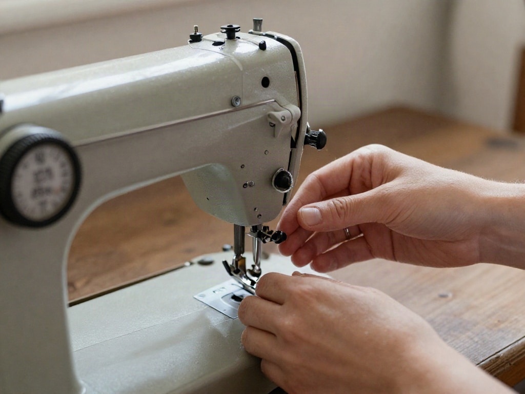 Oberfaden unten sichtbar Stickmaschine